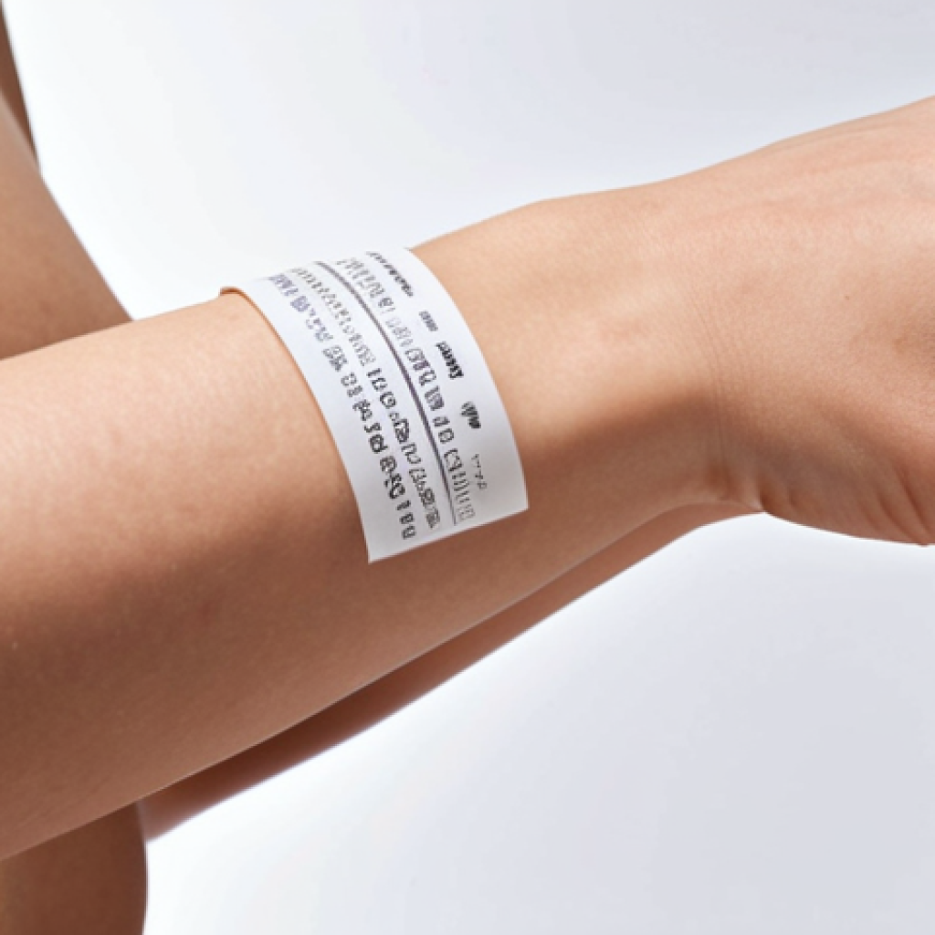 **

A close-up shot of a woman's wrist with slight redness after applying perfume. Focus on the delicate skin texture and the slight irritation. In the background, subtly display a perfume bottle with a clear label showcasing ingredients like "alcohol denat," "synthetic fragrances," and "parabens" crossed out with a red "X." The overall tone is cautionary but gentle, highlighting the importance of reading labels for sensitive skin.

**