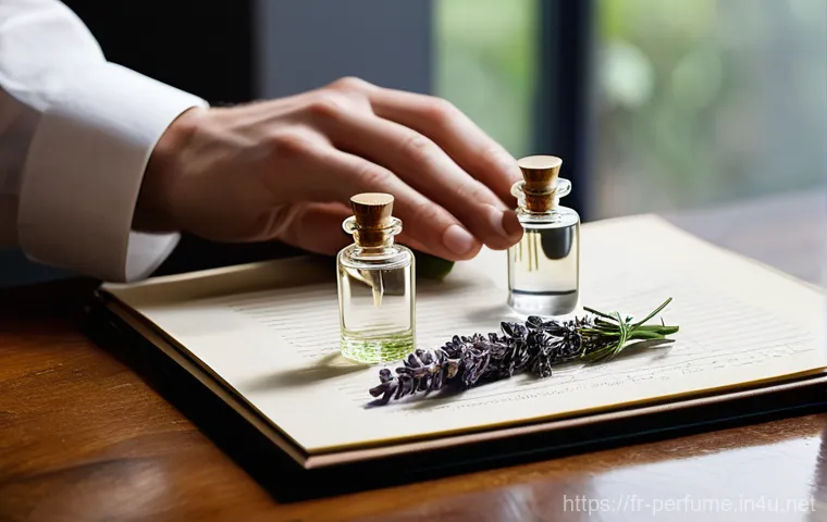 향수와 개인화 트렌드 - The Aura of a Unique Scent

**Prompt:** An elegant woman, dressed modestly in a flowing, soft fabric...