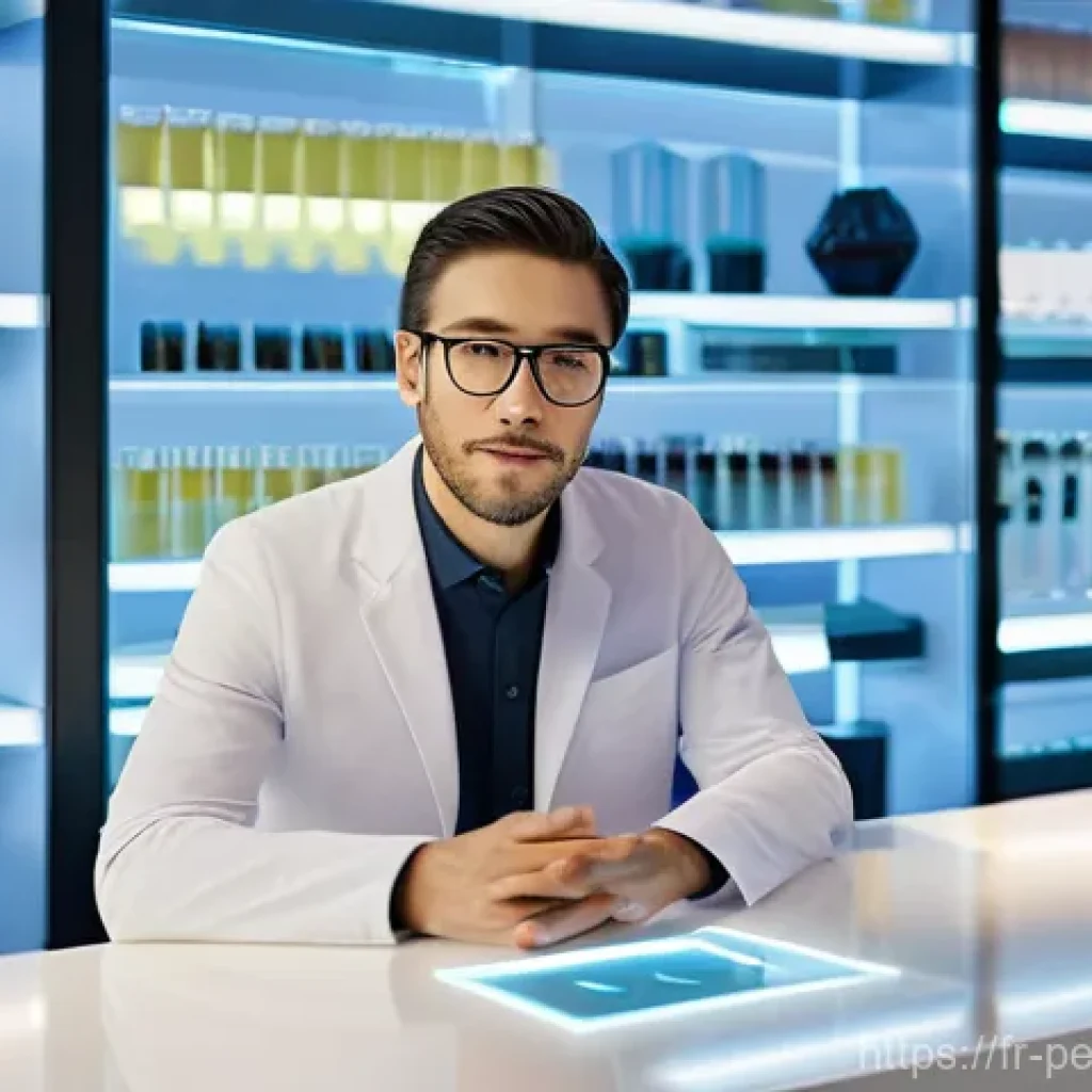향수의 맞춤형 기술 - **Prompt 1: The AI-Assisted Olfactory Revelation**
"A sophisticated, high-definition image of a ...